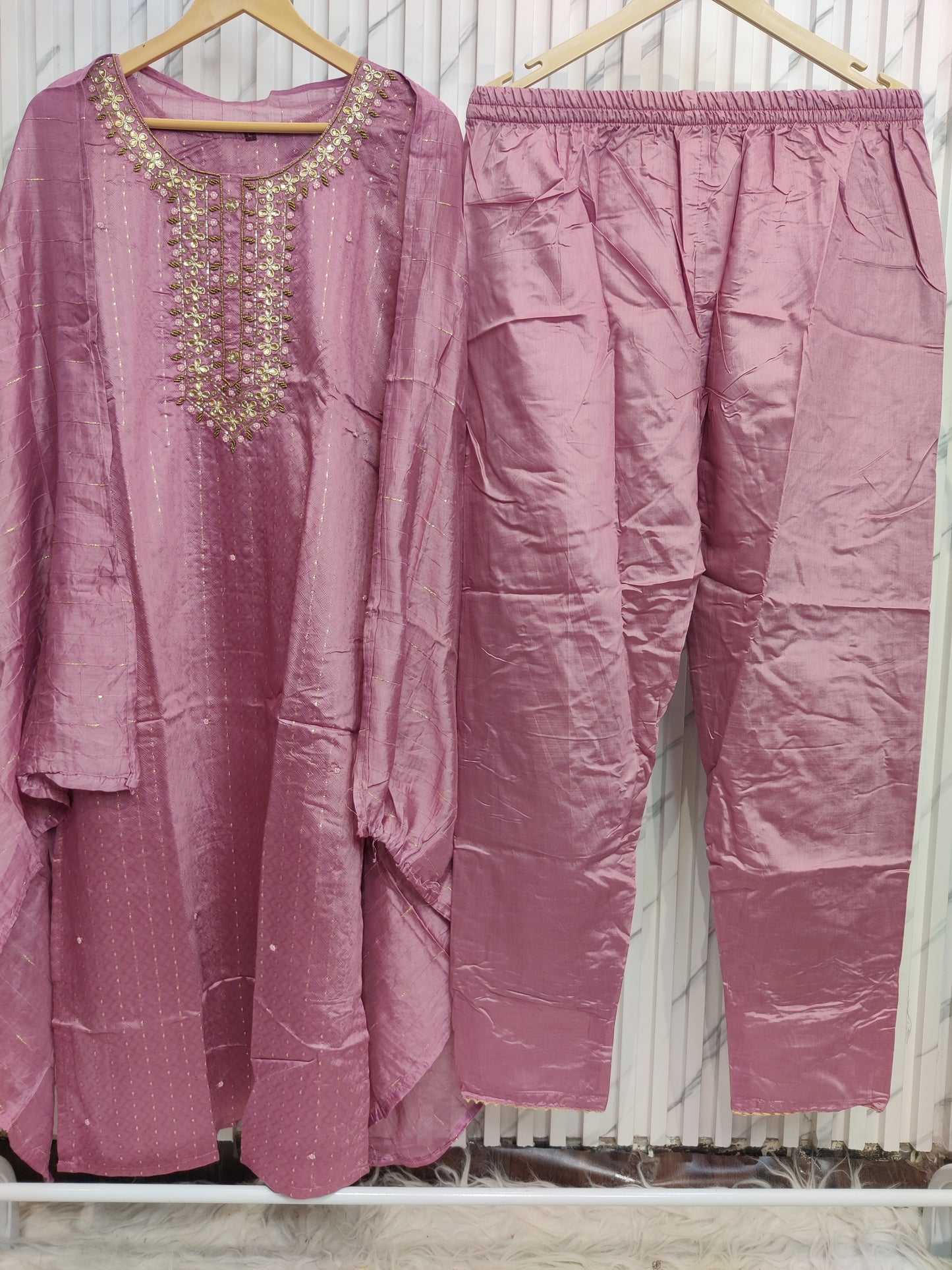 Cotton Silk Hand Work Suits