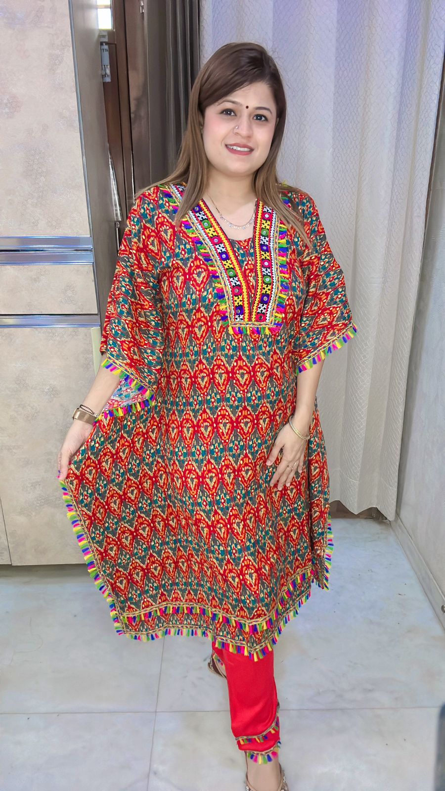 Batik Printed Kaftan Set