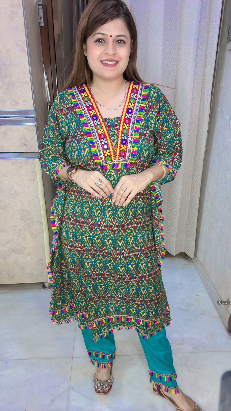 Batik Printed Kaftan Set