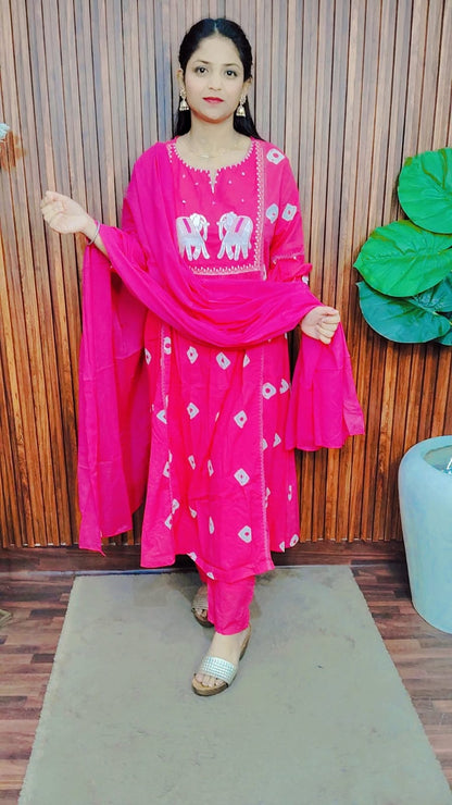 A line Elephant pure cotton suit set