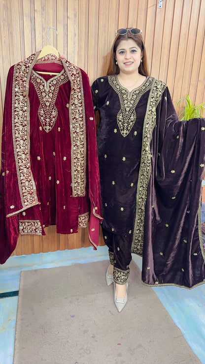 Mehar Premium Velvet Suit Set