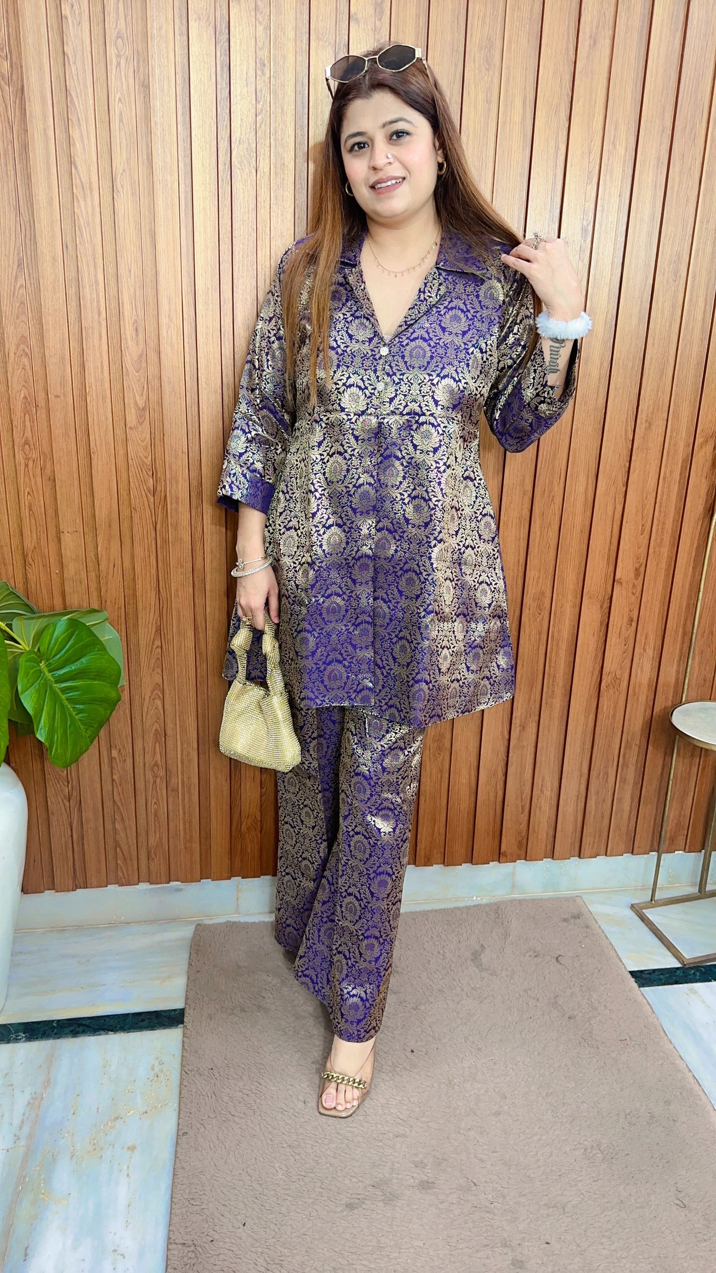 Brocade Peplum Coord set