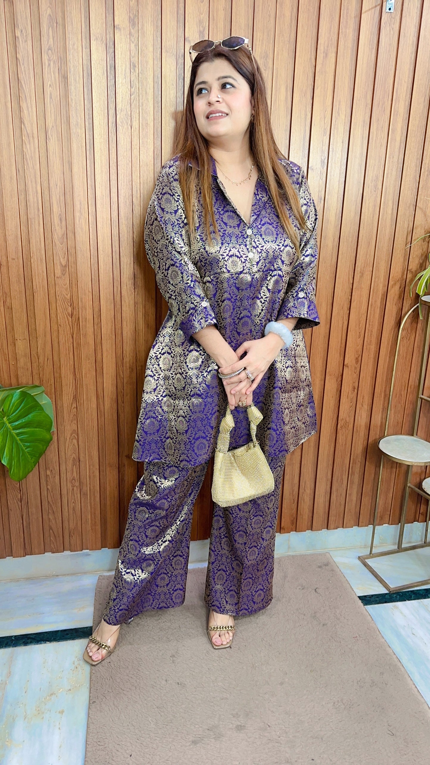 Brocade Peplum Coord set