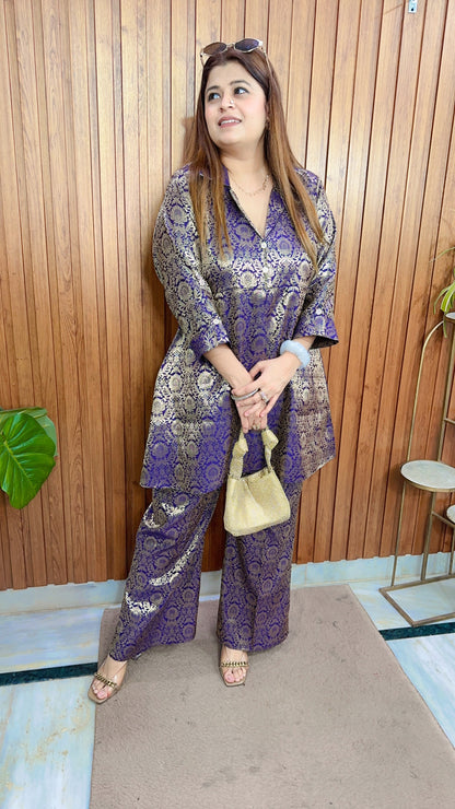 Brocade Peplum Coord set