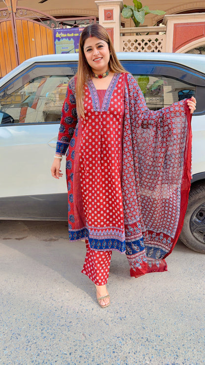 Samira Pure Cotton Anarkali Suit