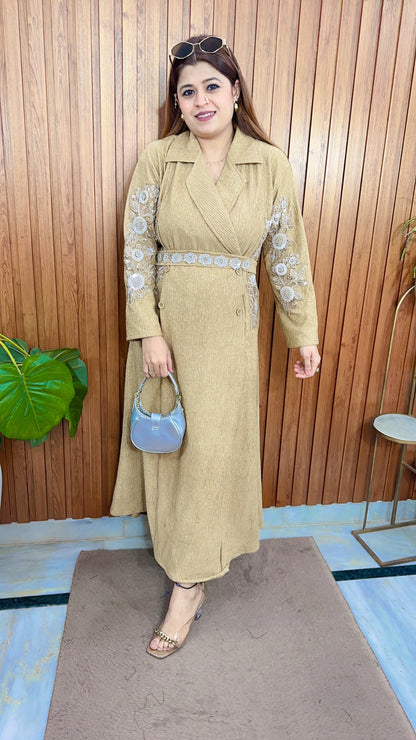 Lycra With Shimmer Handwork Dress