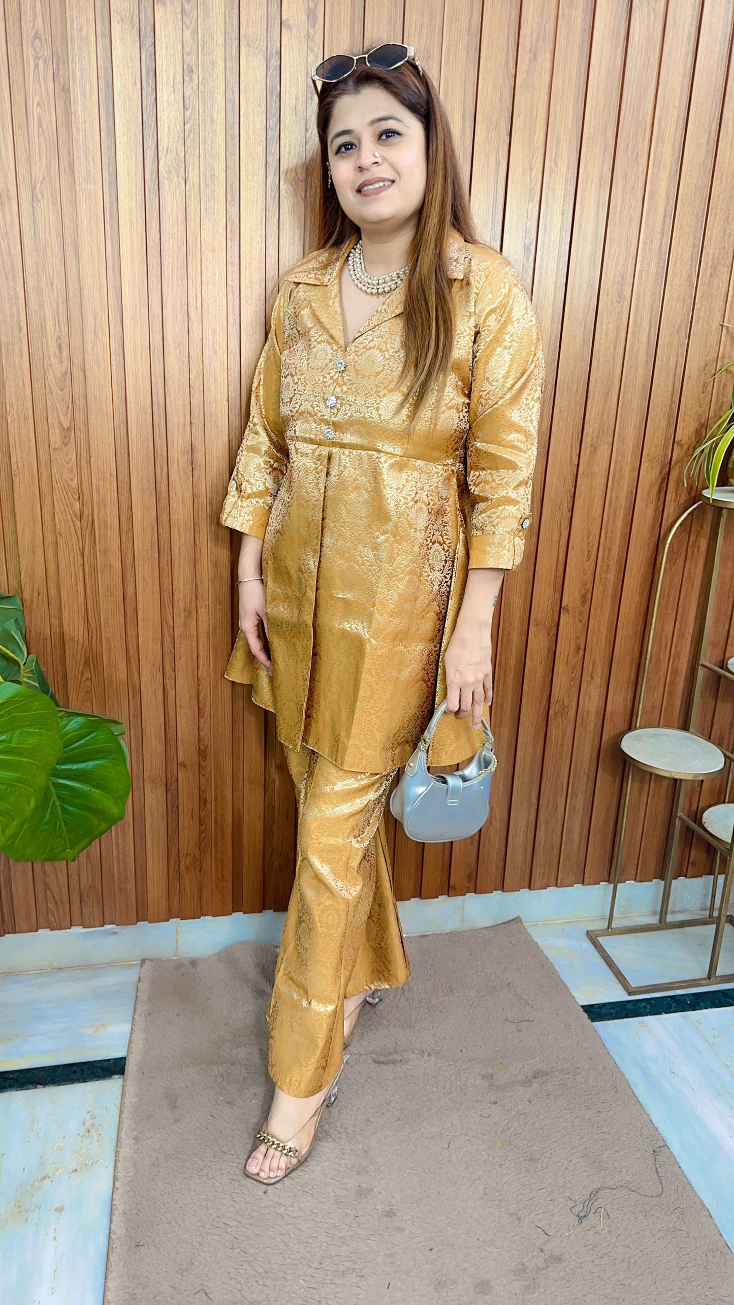 Brocade Peplum Coord set