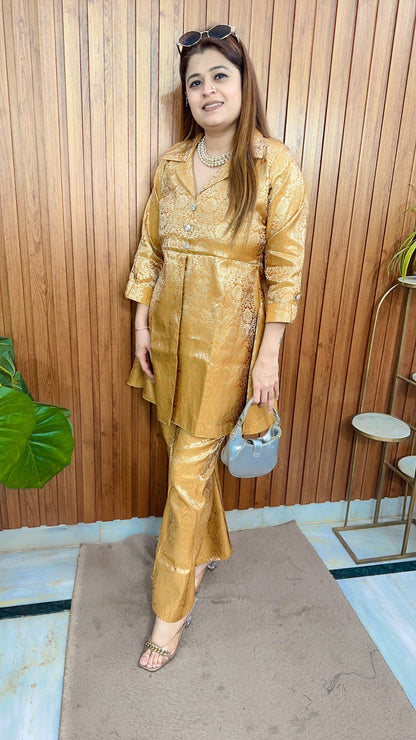 Brocade Peplum Coord set