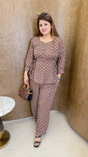 Polka Dot coord set with both side Dori