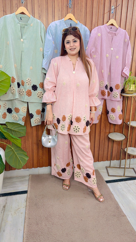 Bareera Flower Two Piece Coord set