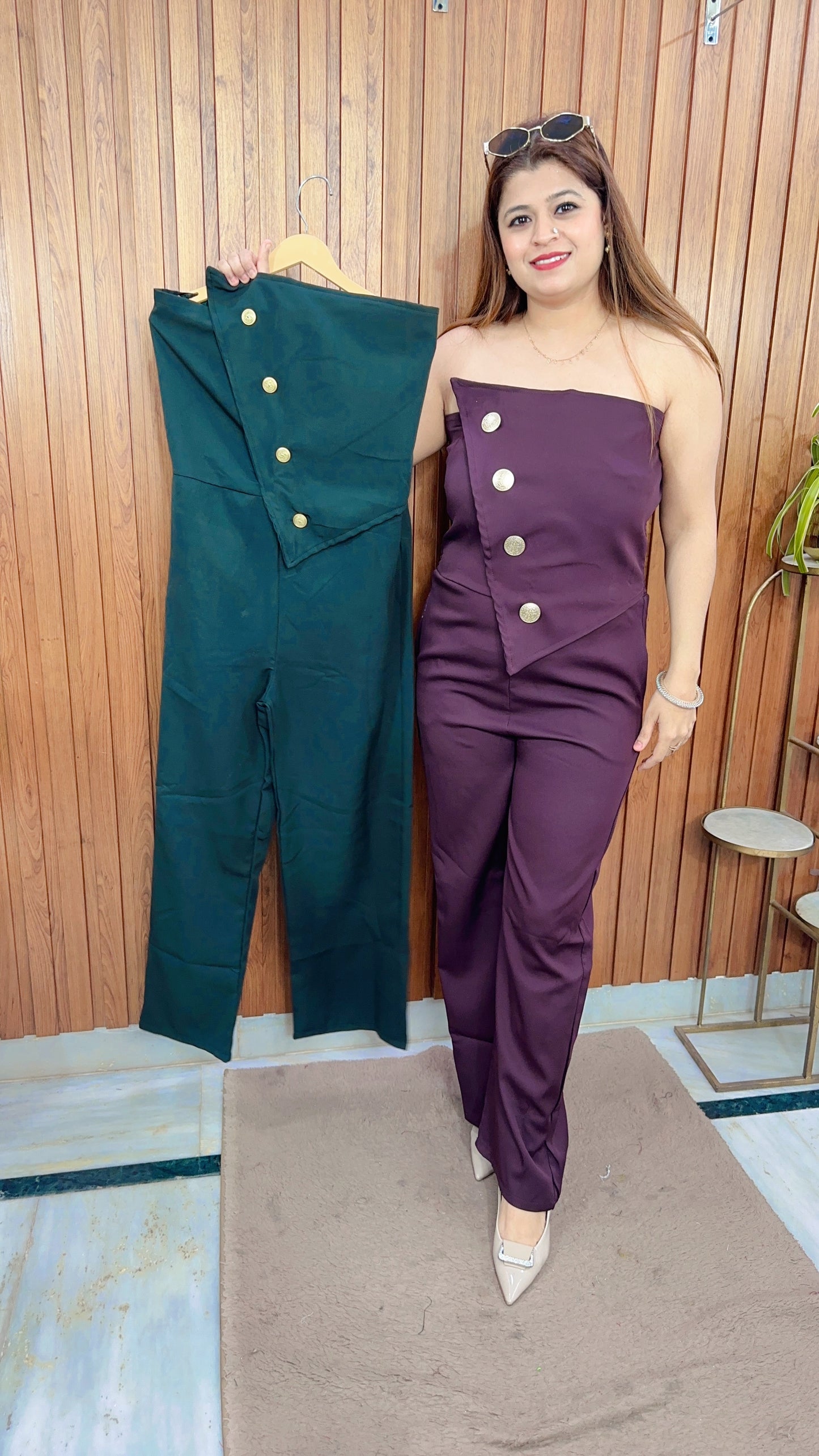 Classic Side Button Jumpsuit