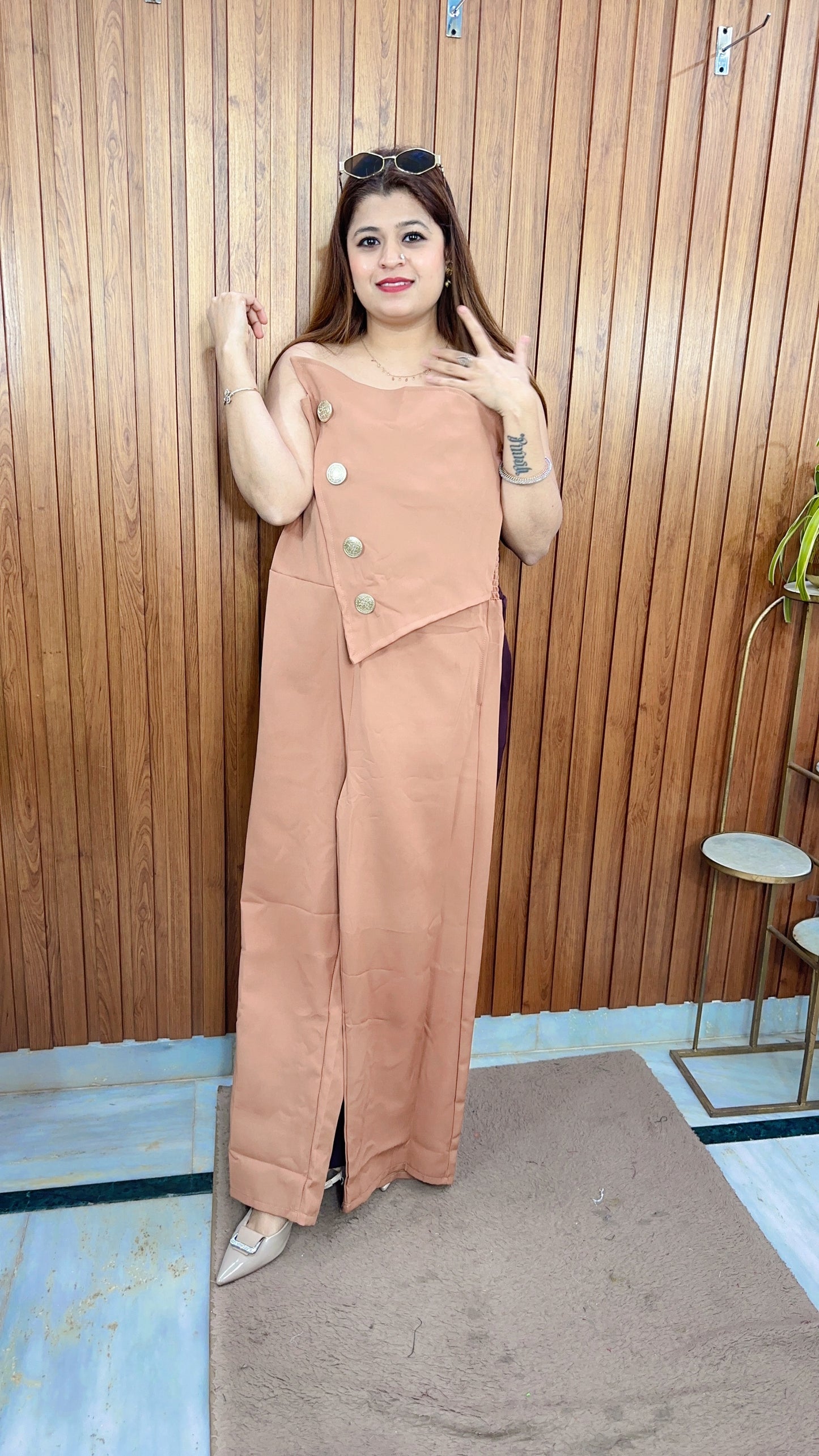 Classic Side Button Jumpsuit