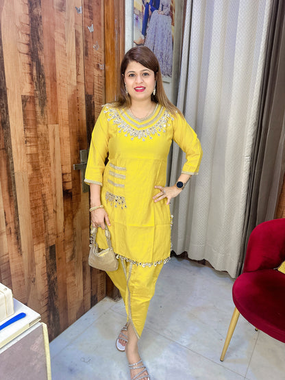 Mirror Coin Dhoti Coord Sets