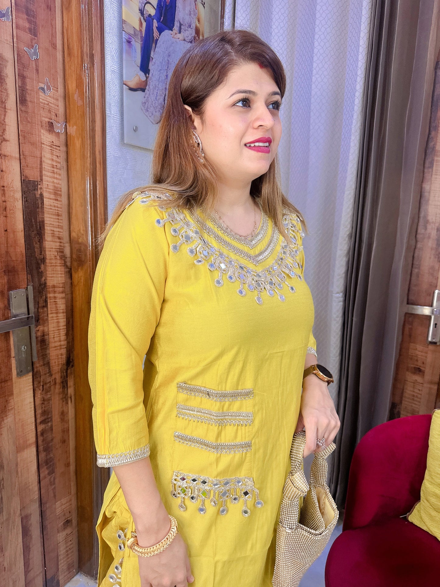 Mirror Coin Dhoti Coord Sets