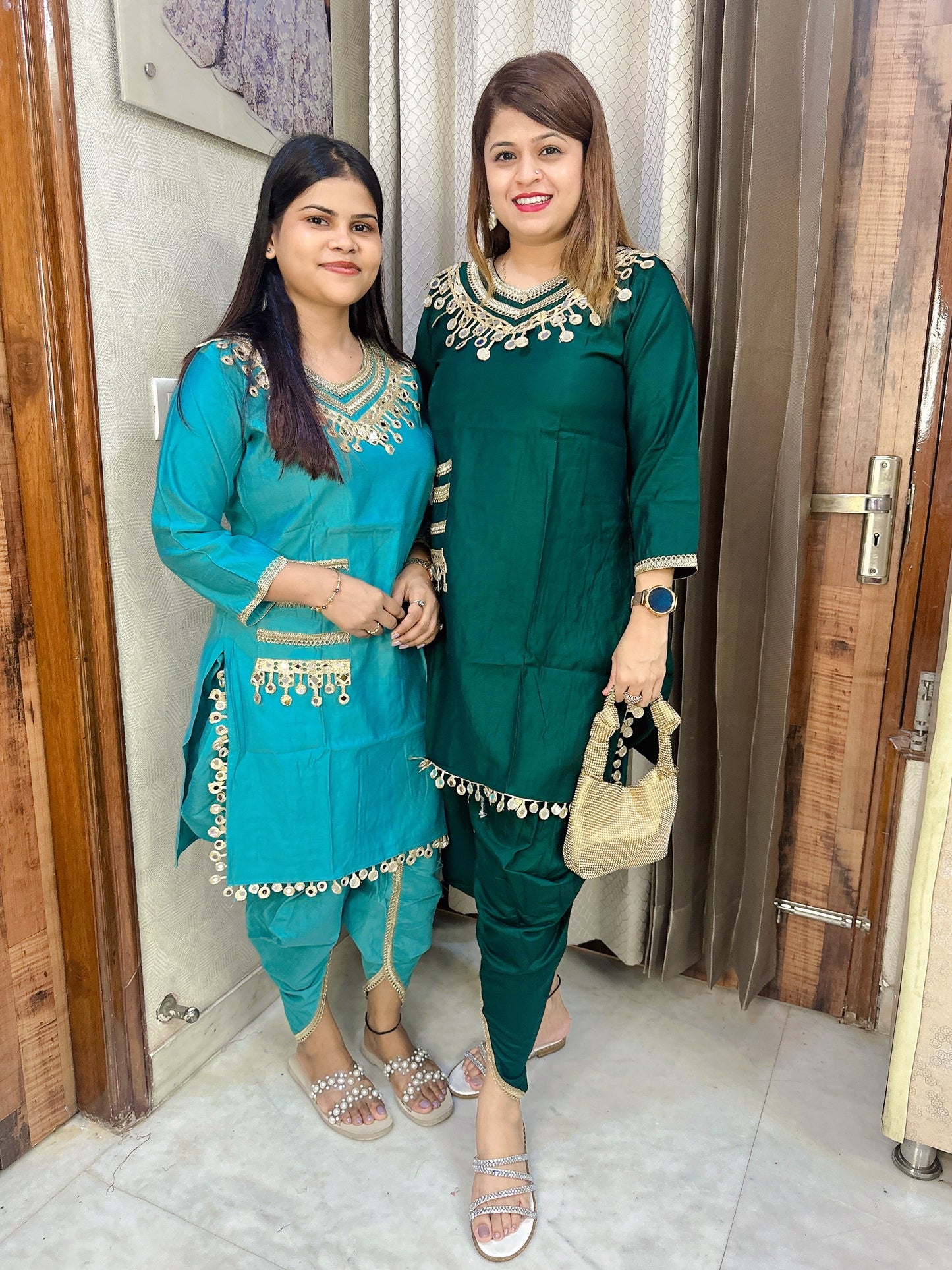 Mirror Coin Dhoti Coord Sets