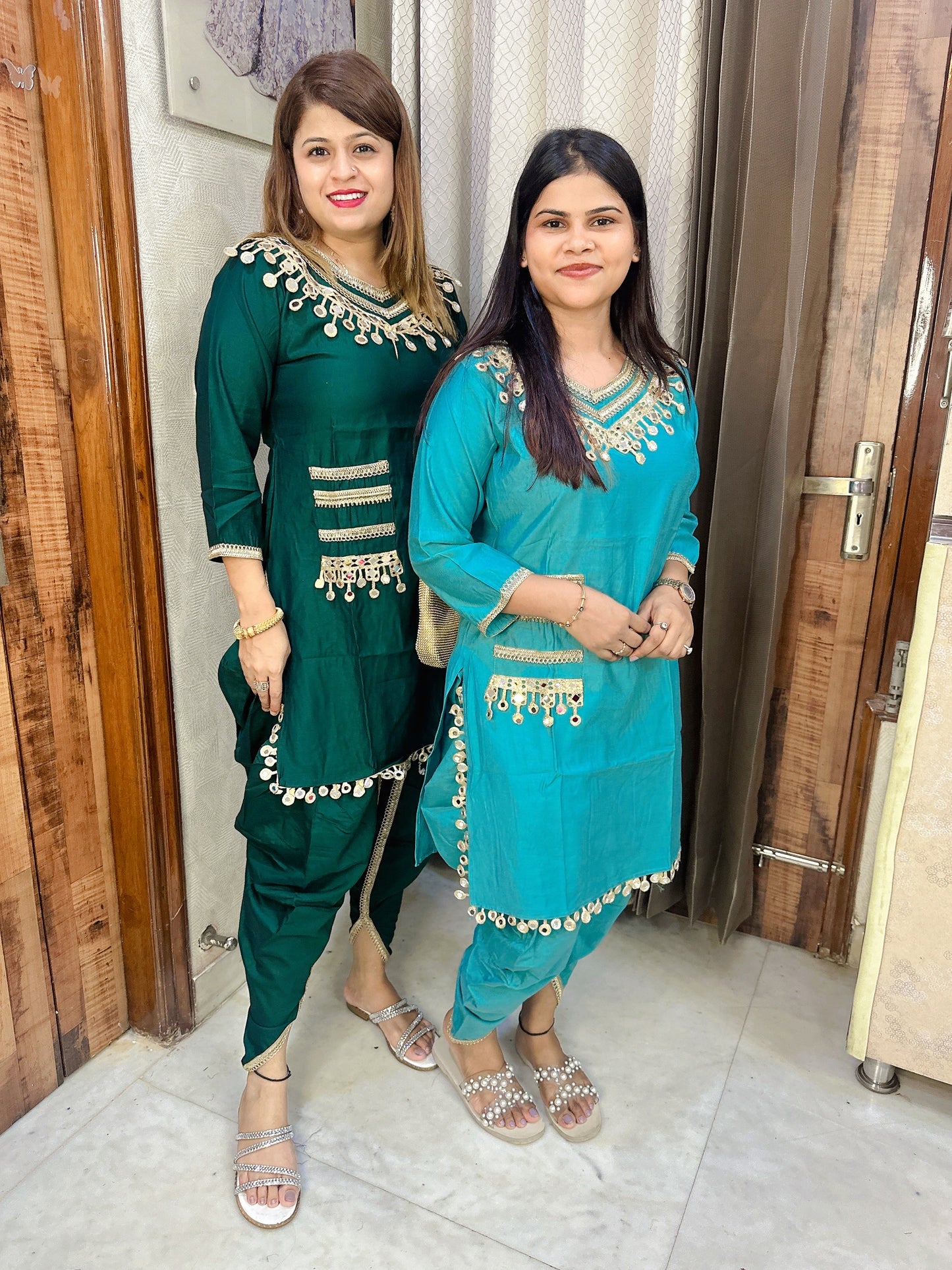 Mirror Coin Dhoti Coord Sets