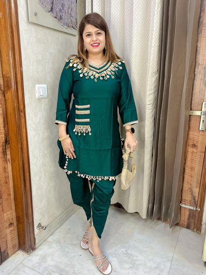 Mirror Coin Dhoti Coord Sets