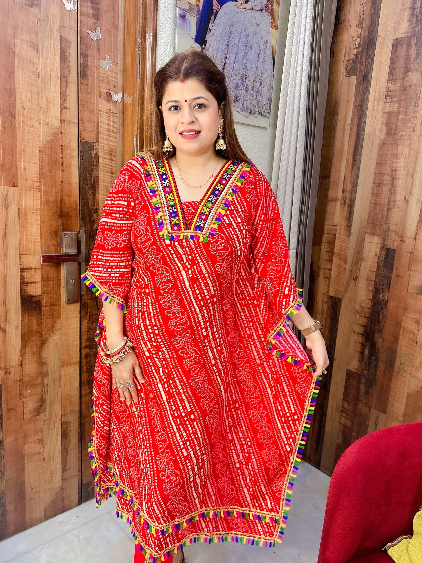 Navratri Special Kaftan With Dhoti Set