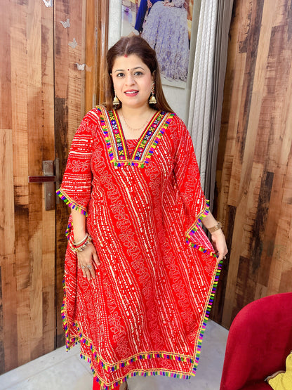 Navratri Special Kaftan With Dhoti Set