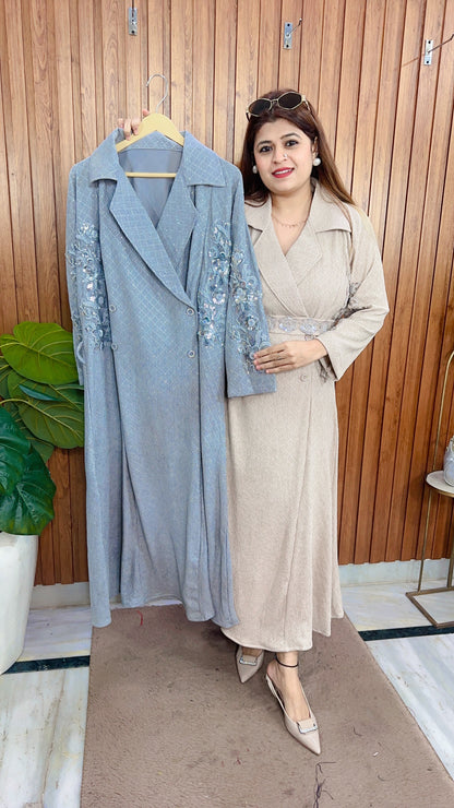 Lycra With Shimmer Handwork Dress