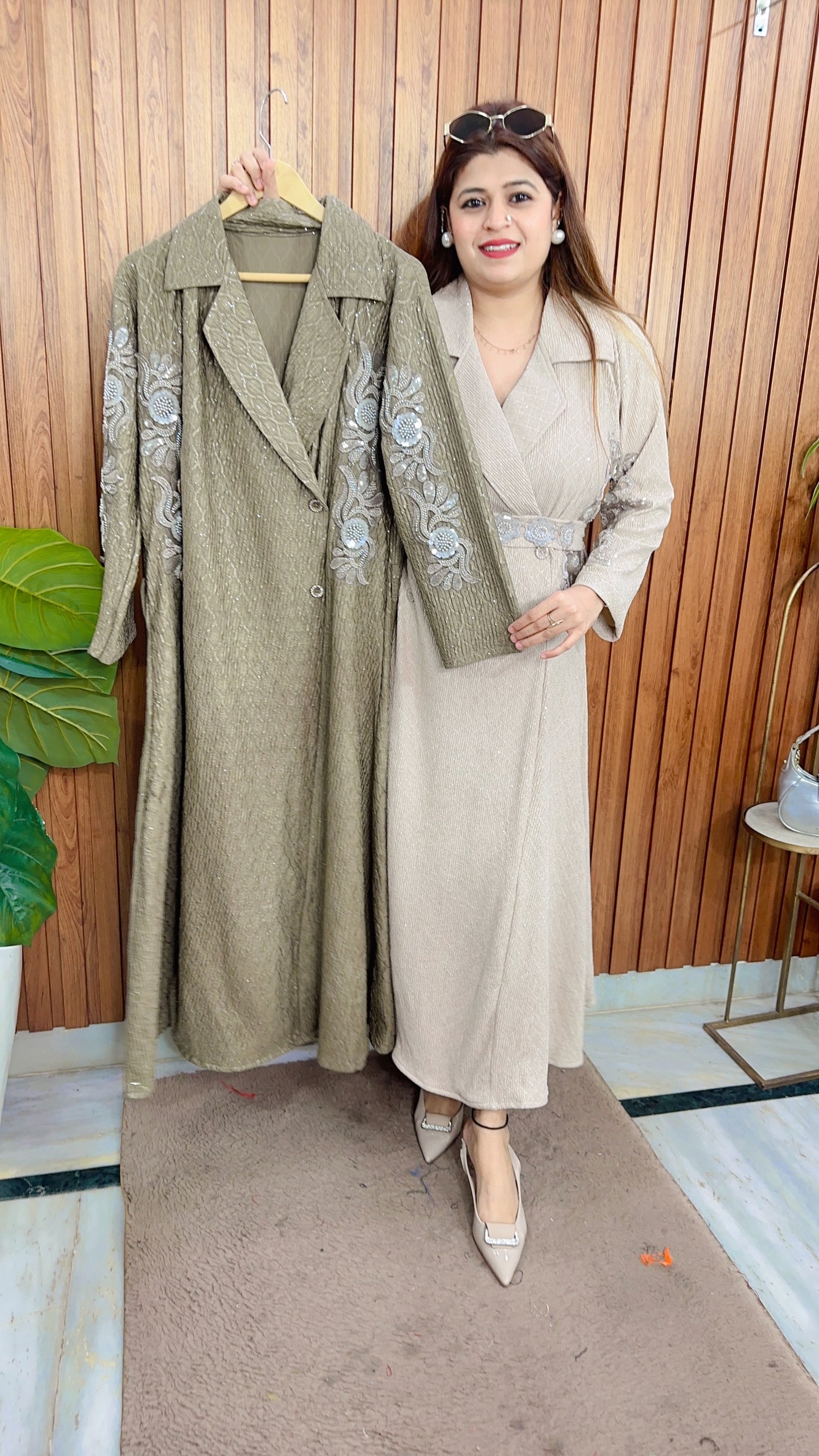 Lycra With Shimmer Handwork Dress