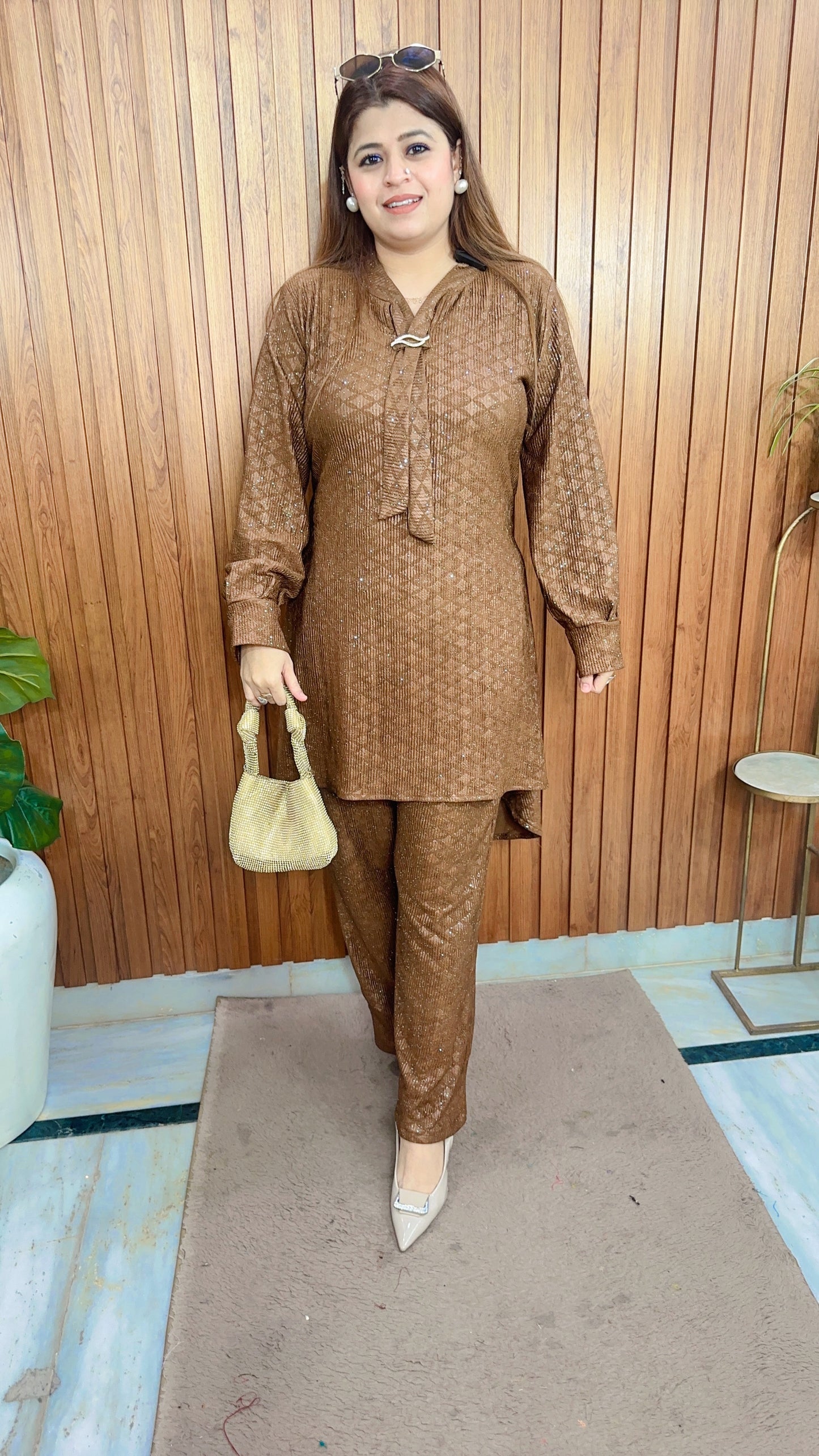 Classy Lycra Stretchable Coord Set