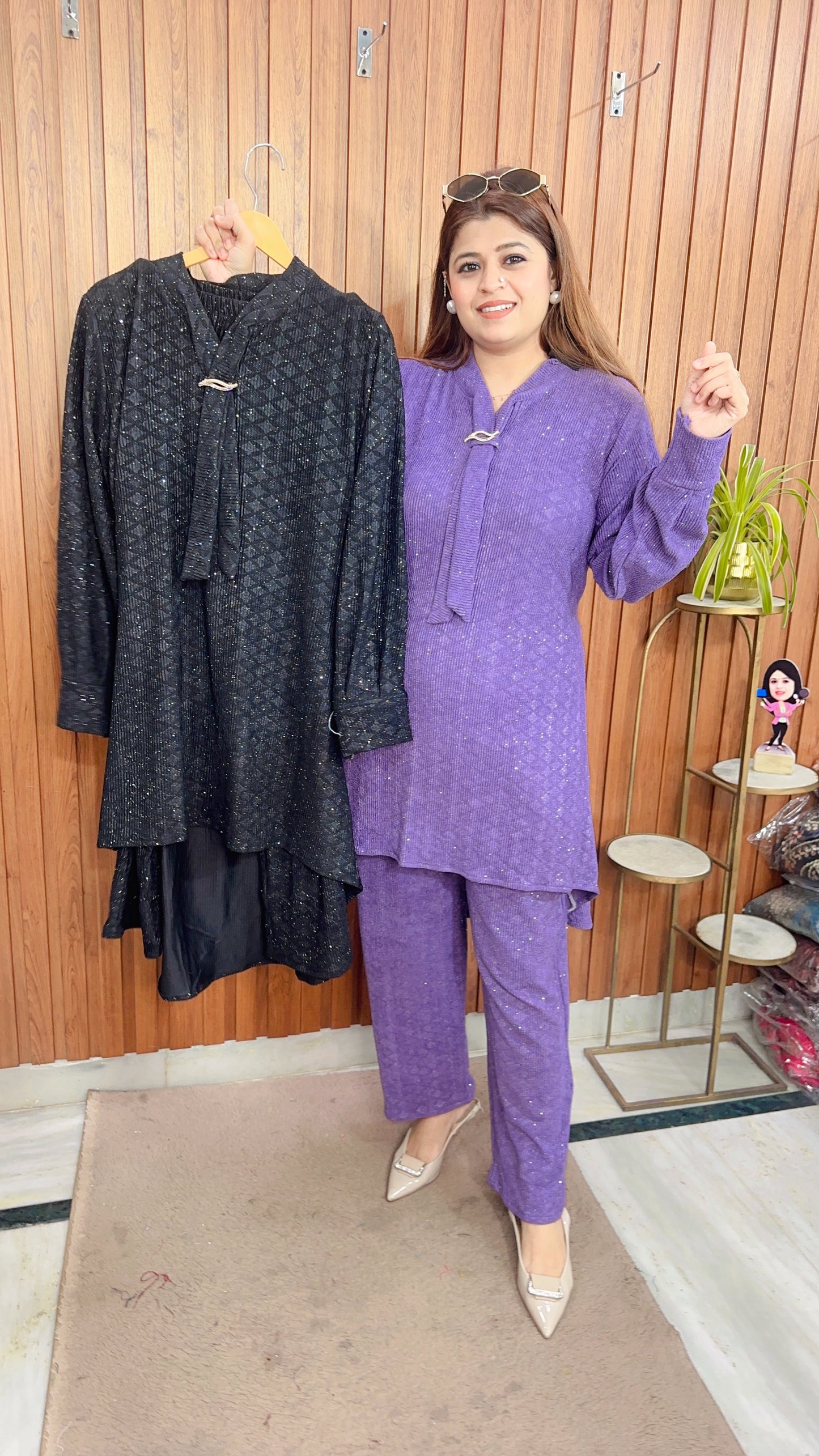 Classy Lycra Stretchable Coord Set