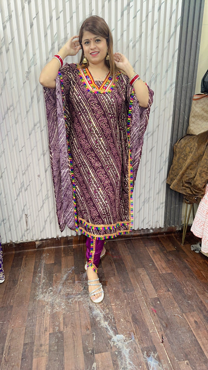 Navratri Special Kaftan With Dhoti Set