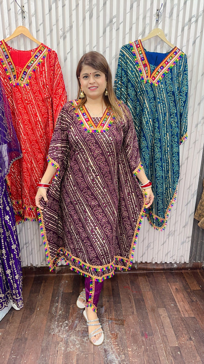 Navratri Special Kaftan With Dhoti Set