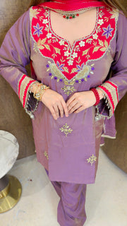 Shahi Farshi Three Piece Suit set