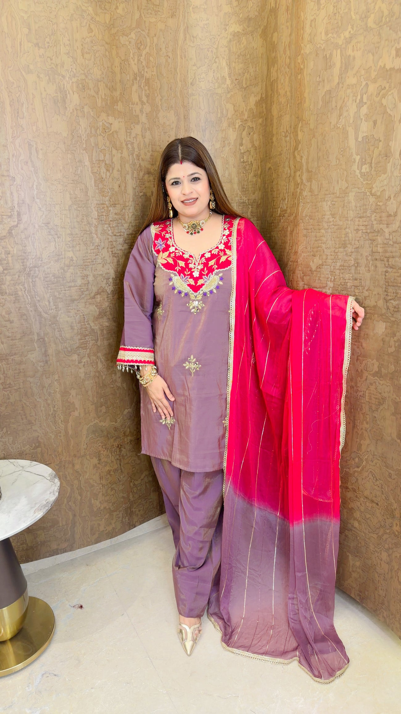 Shahi Farshi Three Piece Suit set