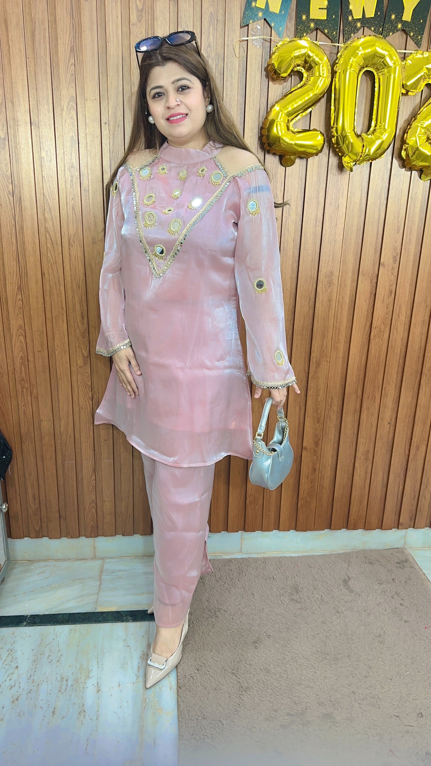 Glass Tissue Mirror Coord set