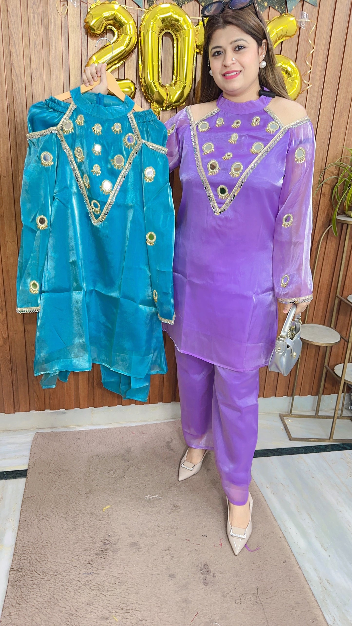 Glass Tissue Mirror Coord set