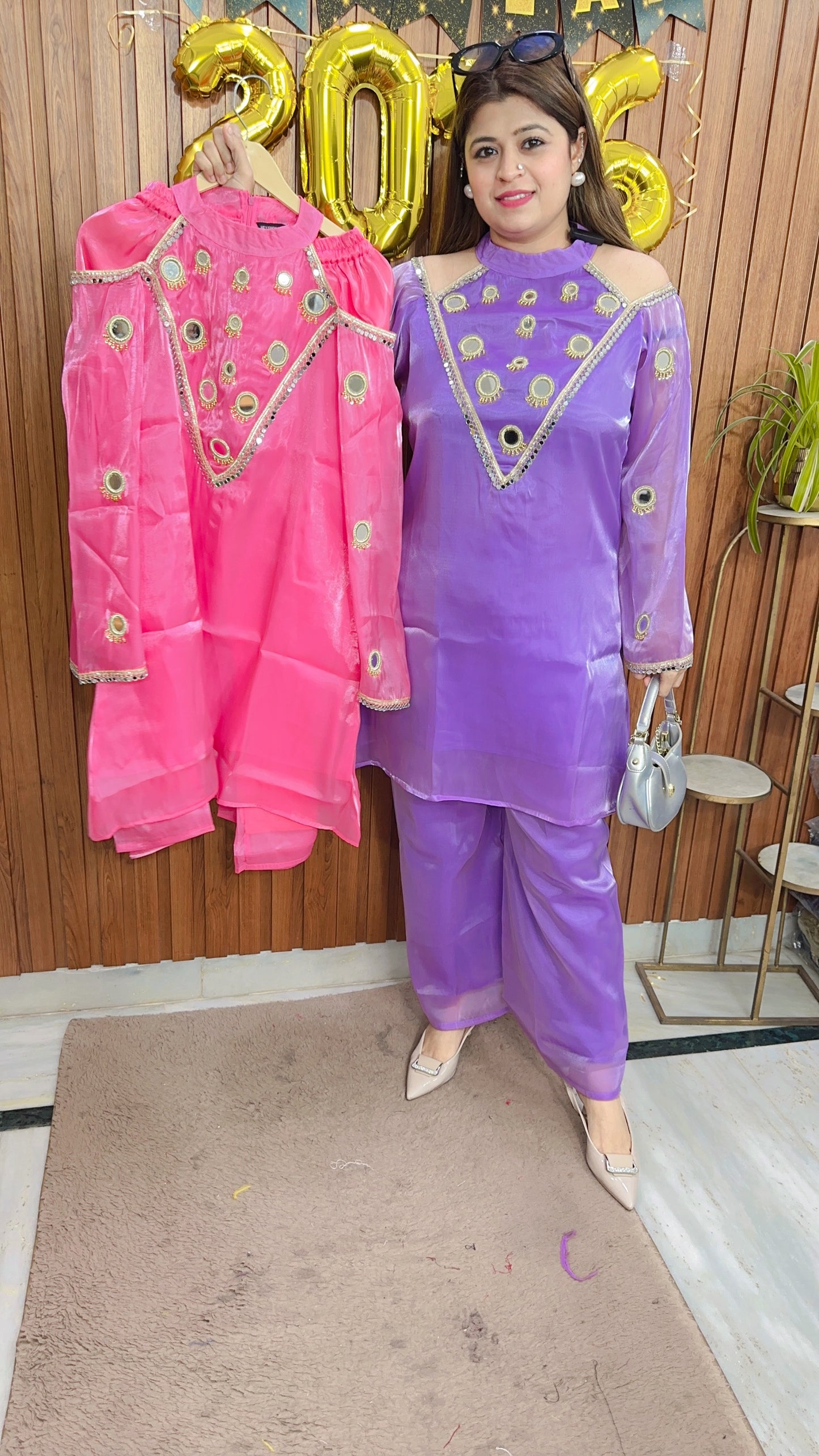 Glass Tissue Mirror Coord set