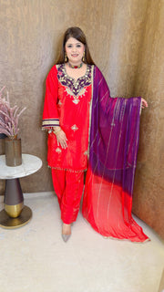 Shahi Farshi Three Piece Suit set