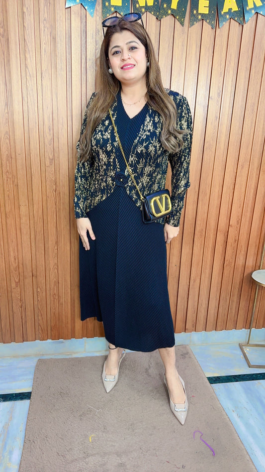 Korean Broach Gold Grace Dress