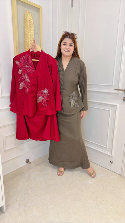 Premium Bloom Flower Imported Skirt Set