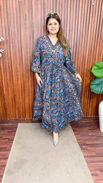 China Silk Long Dress
