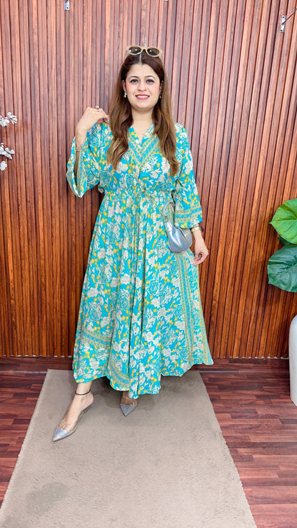 China Silk Long Dress