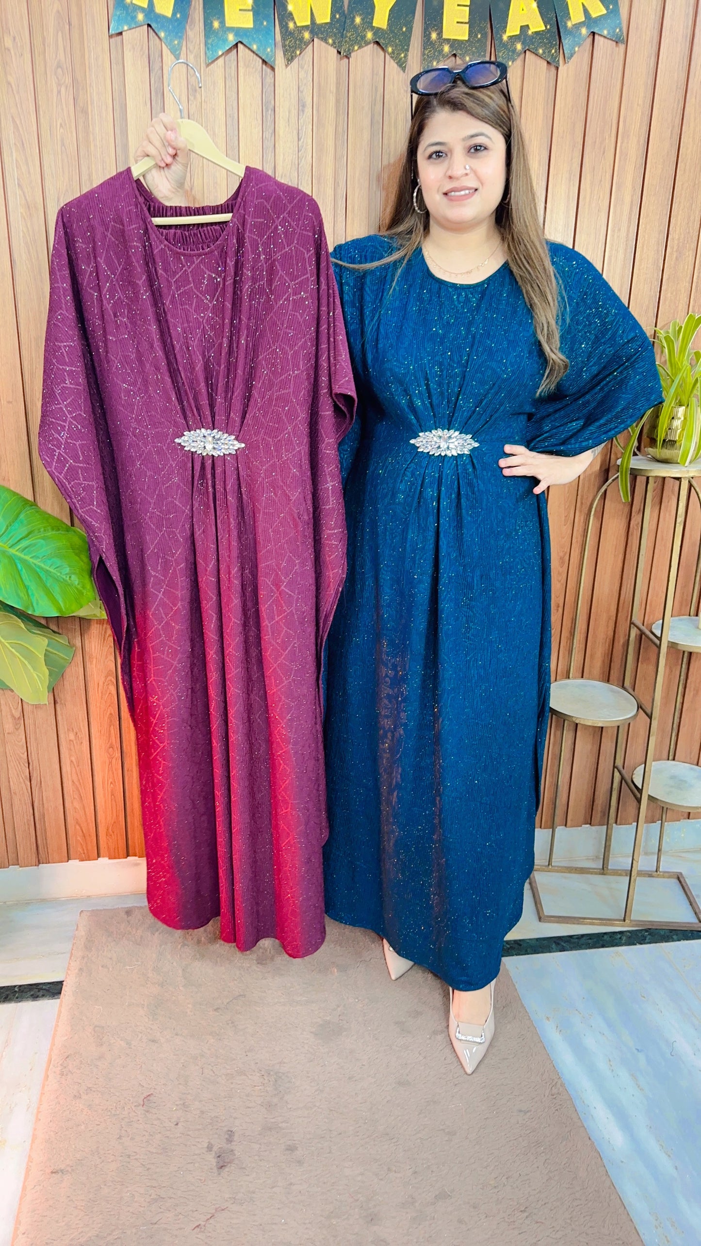 Glitter Kaftan Style Coord set