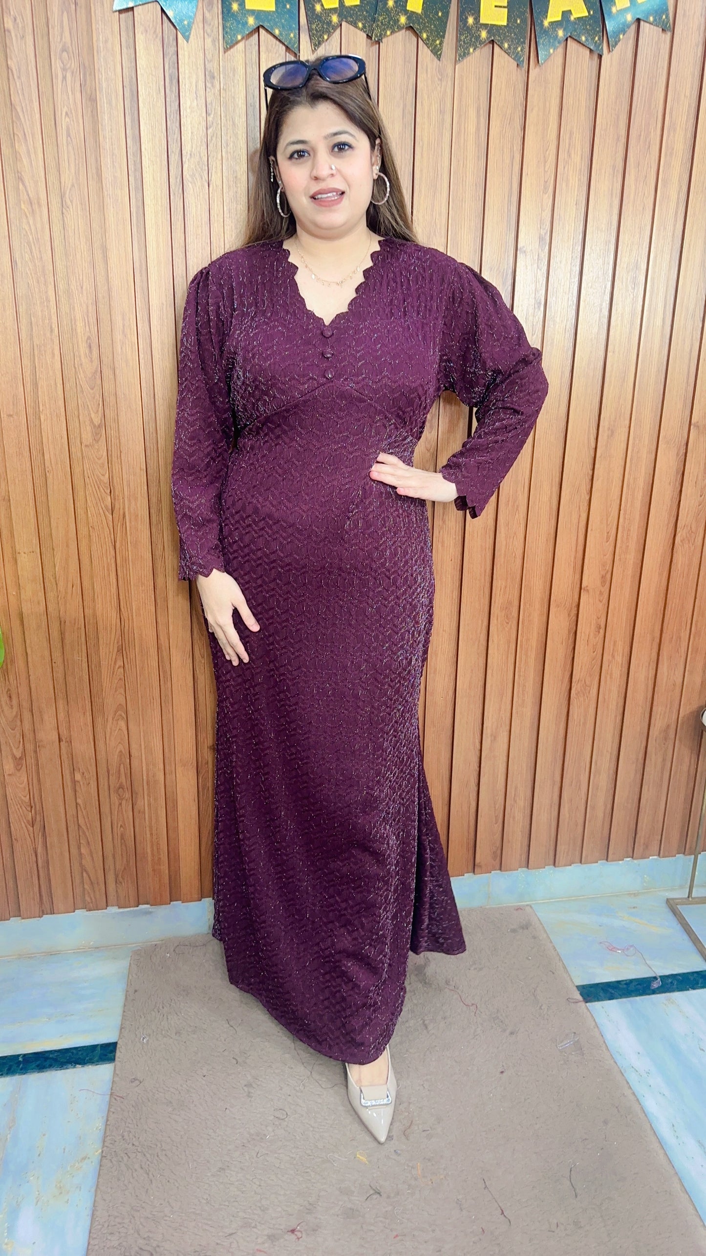 Classy Glitter Lycra Dress