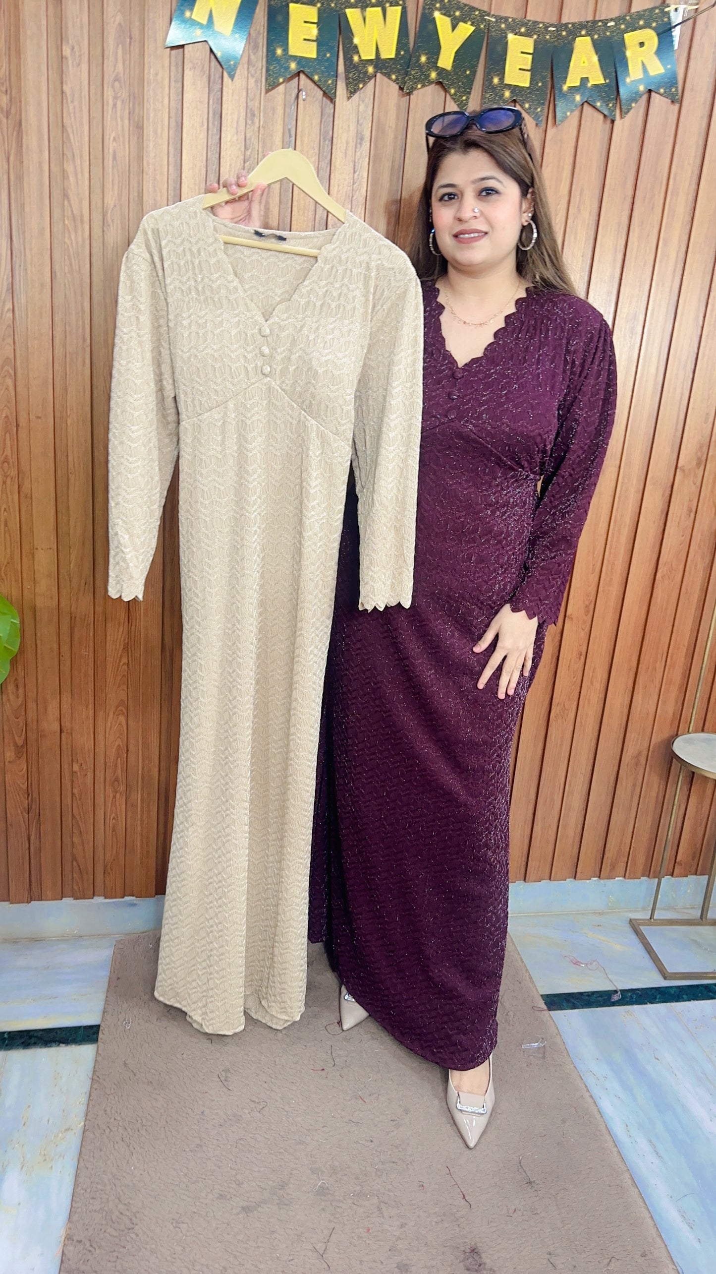 Classy Glitter Lycra Dress