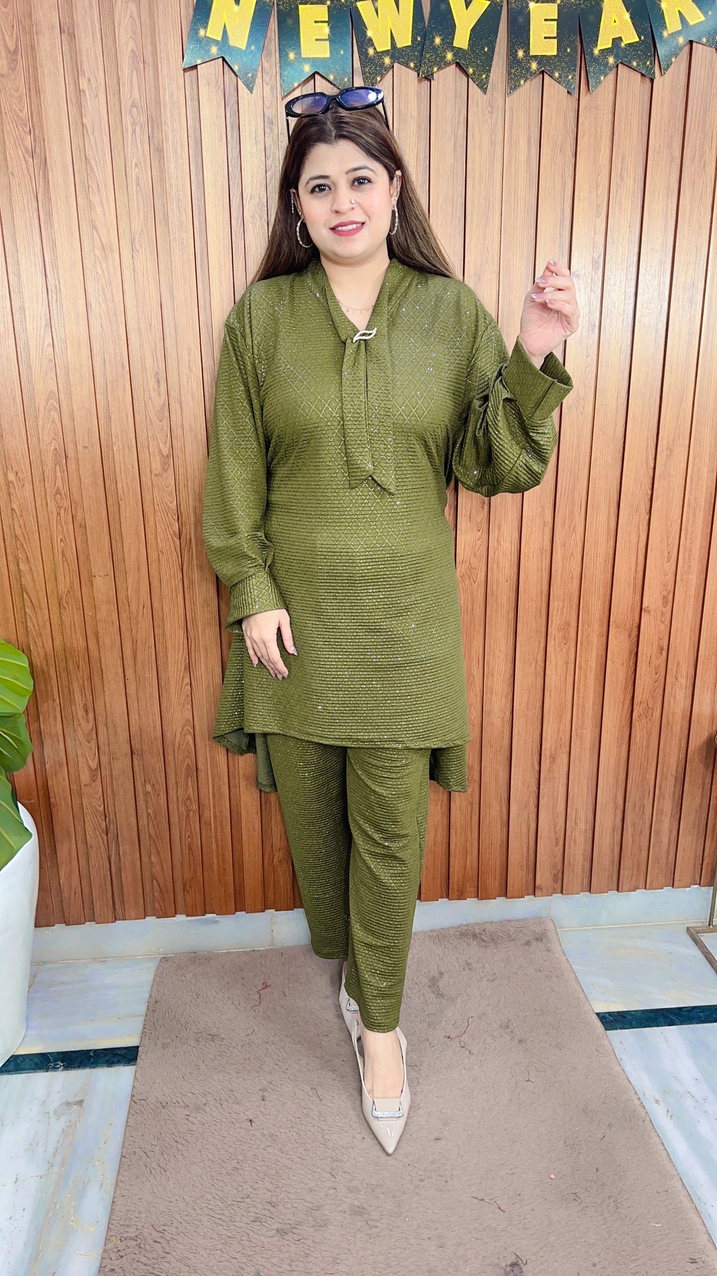 Classy Lycra Stretchable Coord Set