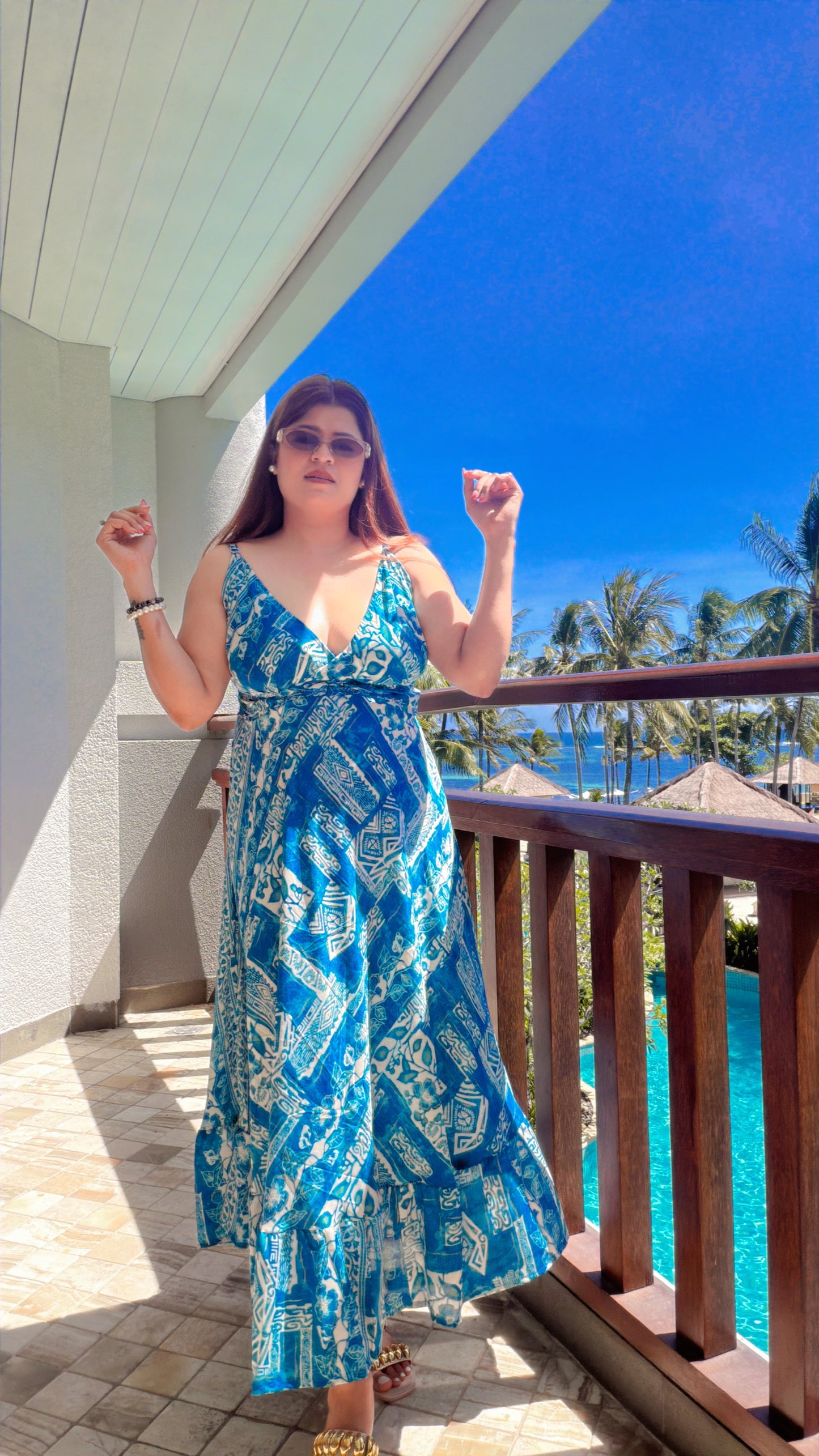 China Silk Strap Dress With Shrug