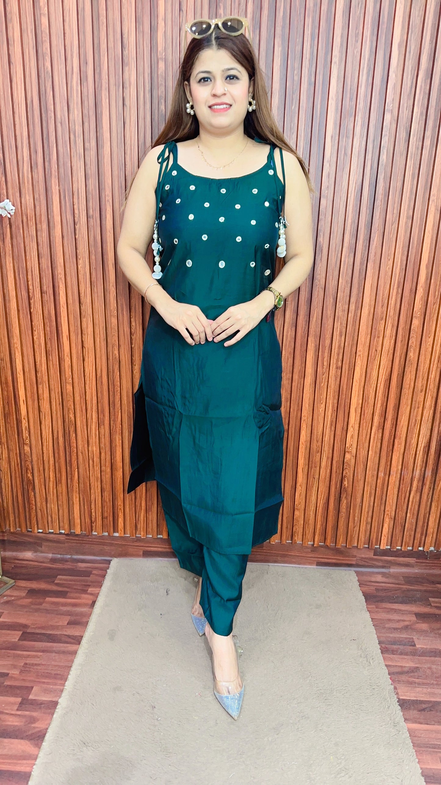 Knot Strap Kurta Set
