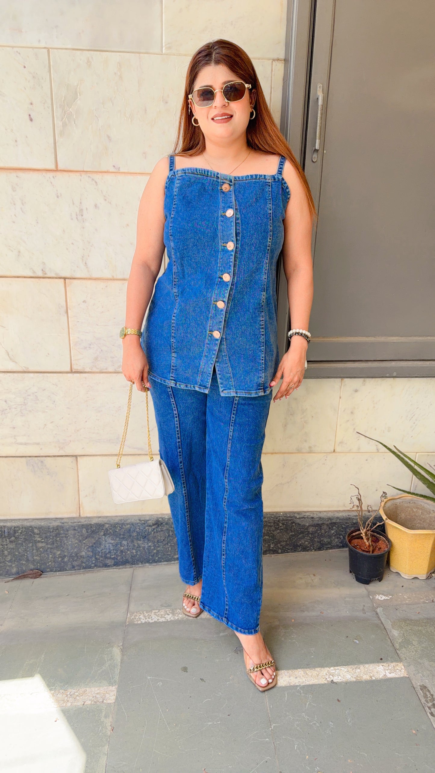 Aisha Two Piece Denim Coord set