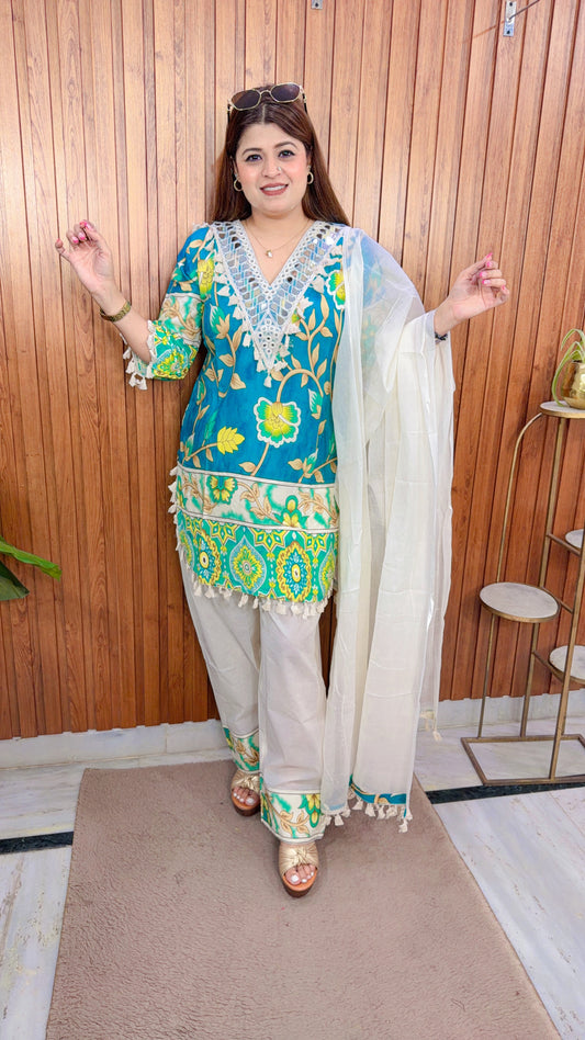 Kimara Mirror Farshi Three Piece Suit