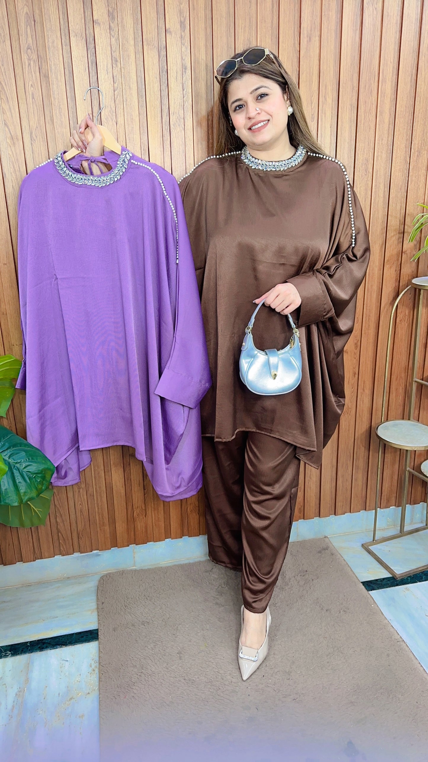 Pearl Flow kaftan Coord set