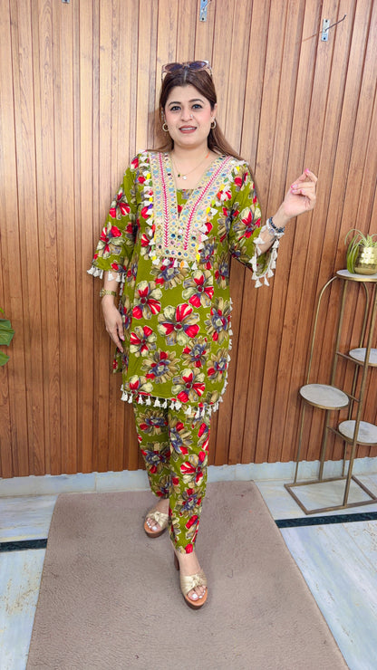Namira Floral Two piece Coord set