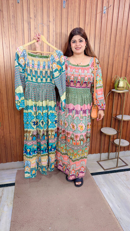 Floral Cotton Bobbin Dress